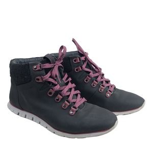 Cole Haan Women's Zerogrand Castle Rock Hiking Boots Gray Pink W04237 Size 9C